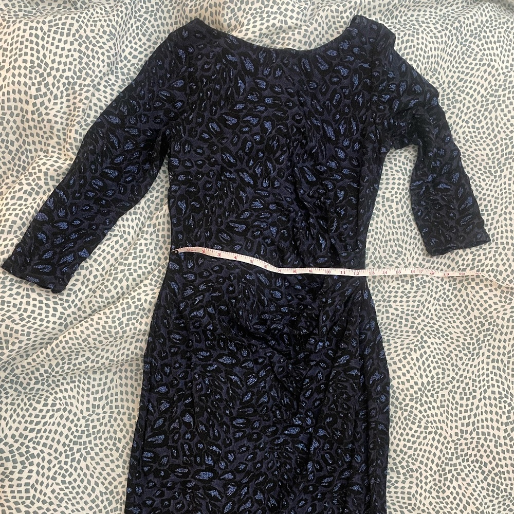 Stretch Leopard Glitter Party Evening Dress Low Back US 6/8 Small or Medium